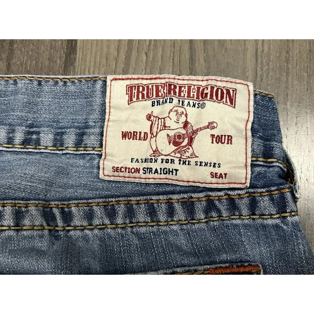 True Religion Jeans Straight Big T No Flap Size 39 (tag 38) Blue